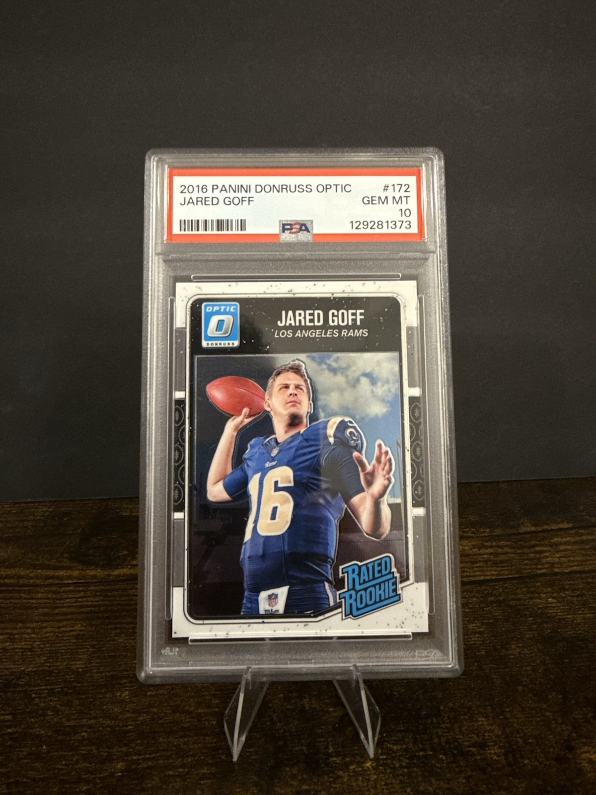 2016 Panini Donruss Optic #172 Jared Goff Rated Rookie PSA 10 GEM MINT Lions