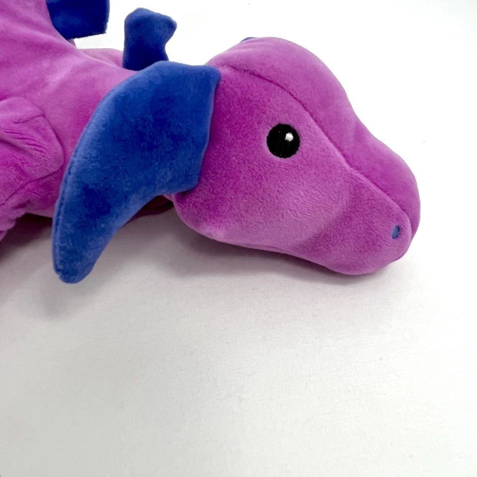 Manhattan Toy Company Hester Dragon Plush Purple Stuffed Animal Soft 14” - Image 4 of 4