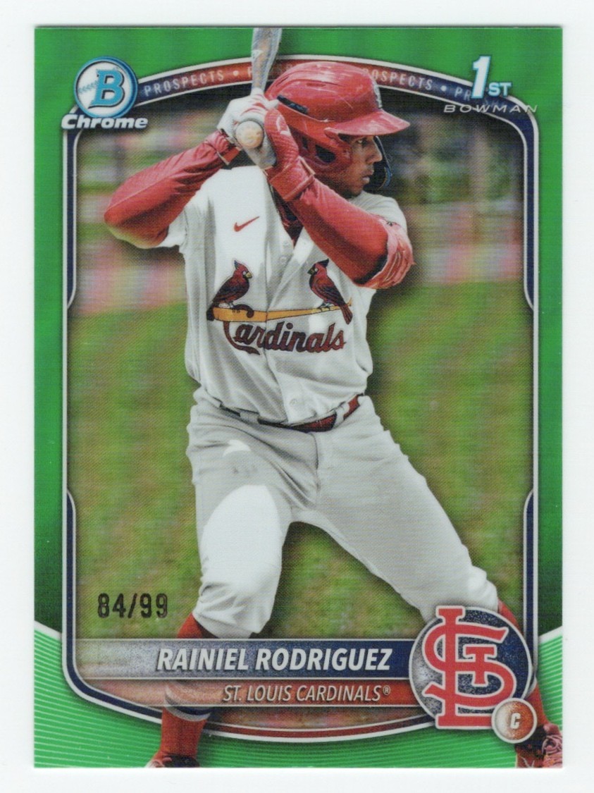 RAINIEL RODRIGUEZ 2025 BOWMAN CHROME 1ST GREEN REFRACTOR /99