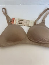 Warner’s  Simply Perfect Wirefree Bra  Beige Size 36A 36 A Super Soft Comfort