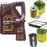 Mann Inspektionspaket Filterset 6L Mannol Energy 5W-30 FüR KIA Optima