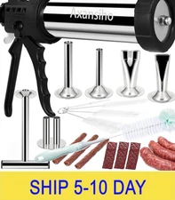 Stainless Steel 2.1 LB Large Capacity Jerky Gun Kits, 12-Piece Professional Jerk