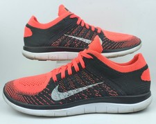 Nike Free 4.0 Flyknit Womens 9.5 Bright Mango...