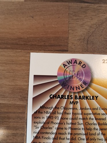 1993-94 Fleer - #229 Charles Barkley, Award Winner - Picture 7 of 10