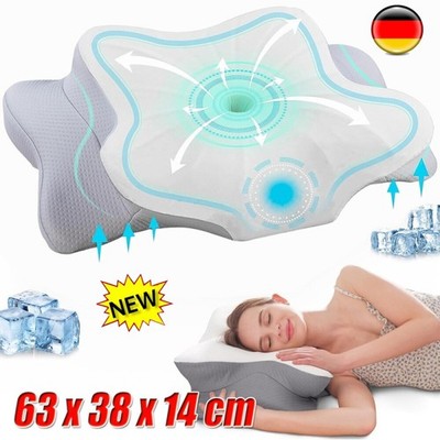 Orthopädisches Schlafkissen Memory Foam Kopfkissen soft ergonomisch für Seiten