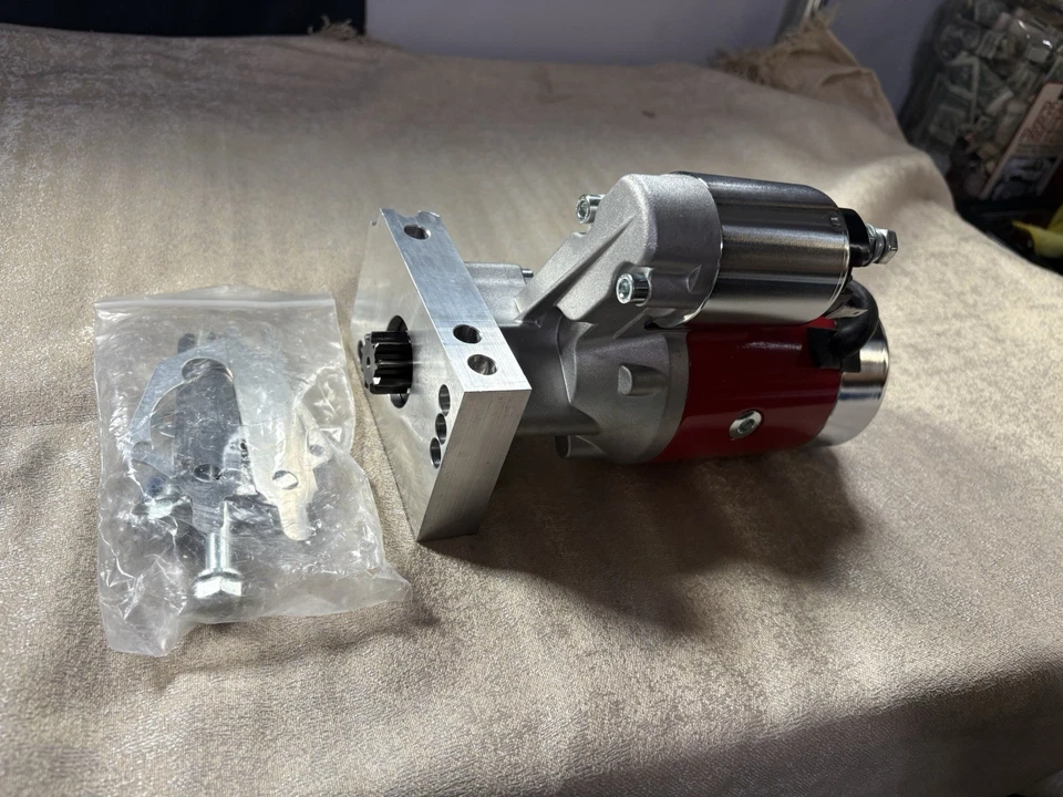 Mini arrancador rojo alto par bloque pequeño y grande compatible con Chevy 153 168 dientes Foto 4 de 4