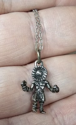 Vintage Sterling Hopi Hemis Kachina Pendant w/ Danecraft Chain D Mark 2.6g
