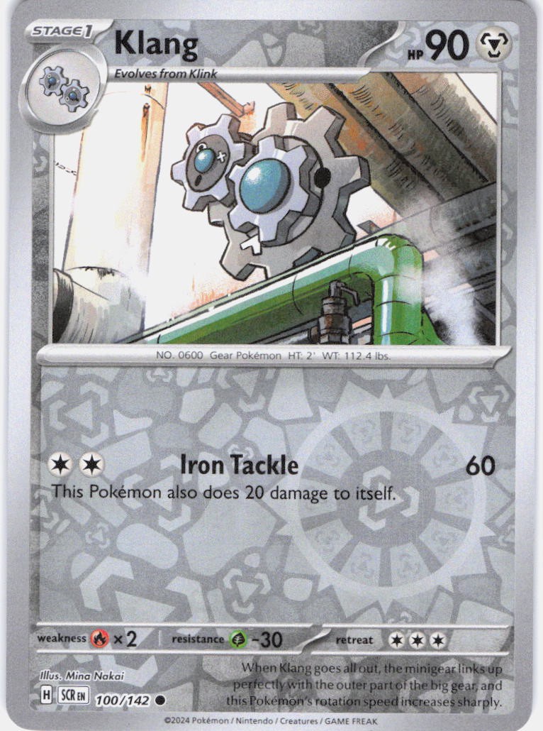 Klang Stellar Crown 100/142 Reverse Holo Pokemon TCG NM
