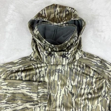 AFTCO Reaper Hoodie Men XL Camouflage Reaper Mossy Oak Bottomland Pullover EUC