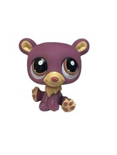 Hasbro Littlest Pet Shop LPS 1602 Purple and Cream Polar Bear 250423A3