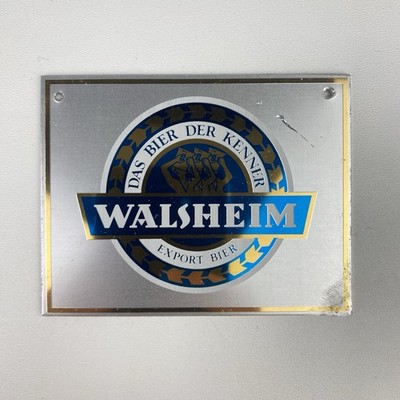 Zapfhahnschild ''Walsheim Export Bier'', aus Metall - Bier Brauerei Gersheim