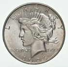 (1) AU 1926-D Peace Silver Dollar 90% - Almost Unc - Denver Mint *4111
