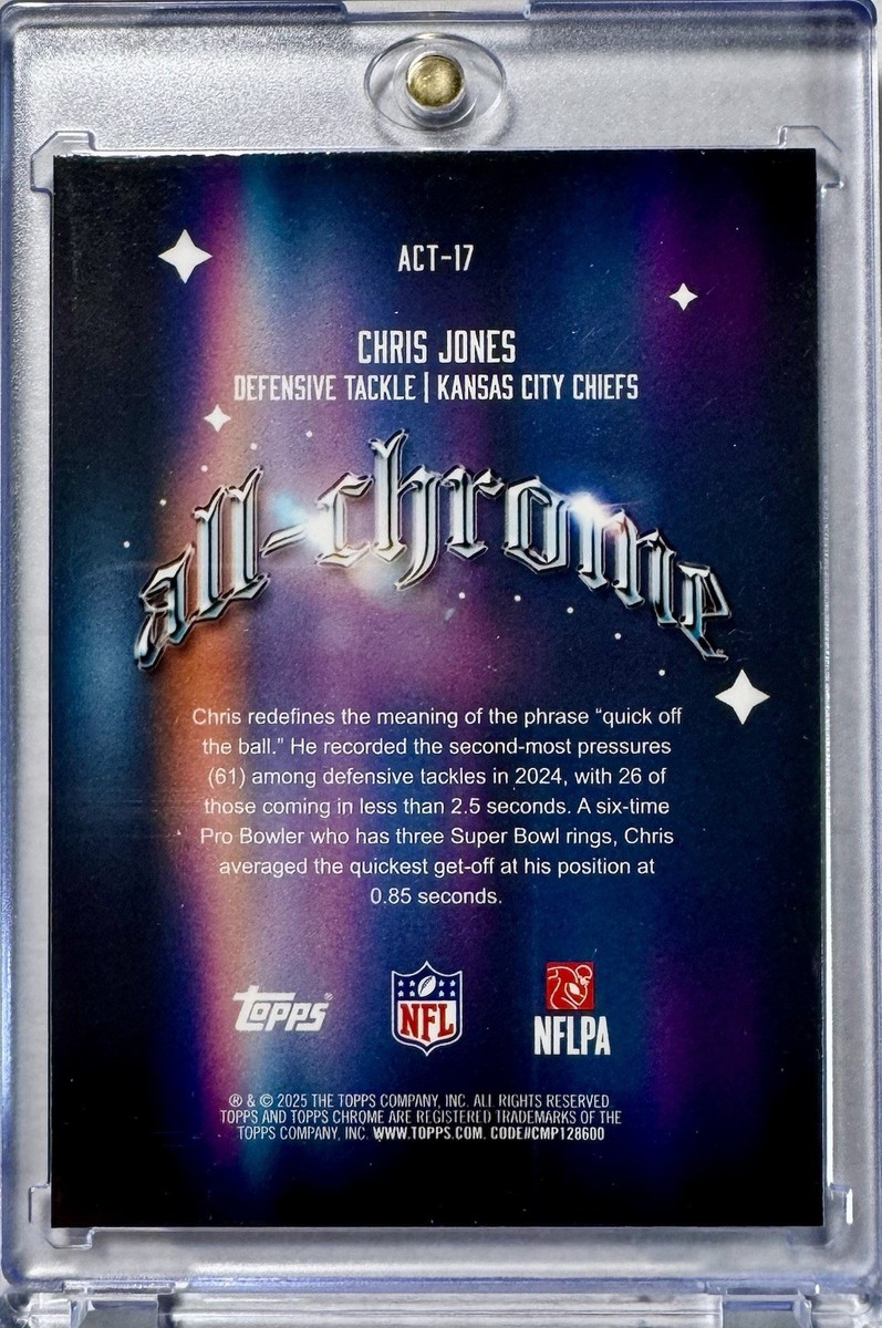 CHRIS JONES RARE TOPPS CHROME ALL CHROME INSERT INVESTMENT CARD KC