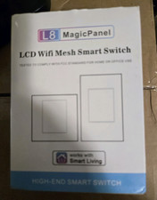 LANBON L8 MagicPanel LCD WiFi Touch Wall Switch App Control Alexa/Google White