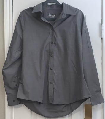 Chef Works Urban Collection Gray Single Breasted Chef Coat Long Sleeve Button