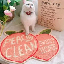 New Fruit Shape Cat Litter Mat Flexible Anti Slip Floor Protection For Home