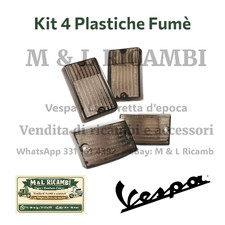 Kit 4 Plastiche Gemme Frecce Freccia Nere / FUME' Per Piaggio Vespa PK 50 125 S