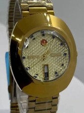 Reloj automático de oro RADO DIASTAR esfera texturizada índice de piedra...