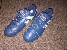 Vintage Y2K Ringor Classics Leather Baseball Softball Cleats  9.5 Blue 9 1/2