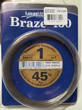 Lucas Milhaupt Silvaloy 450 45% Silver Solder Brazing Alloy 1/16" diameter 98000