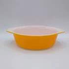 Vintage Pyrex Friendship 043 Oval Covered Casserole Dish 1-1/2 Qt No Lid