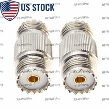 2PCS SO-239 UHF Female to Female Coupler Connector RF Barrel Adapter For PL-259