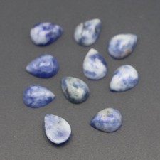 50pcs 6x8mm Natural Sodalite Stone Teardrop CAB CABOCHON DIY Jewelry Making