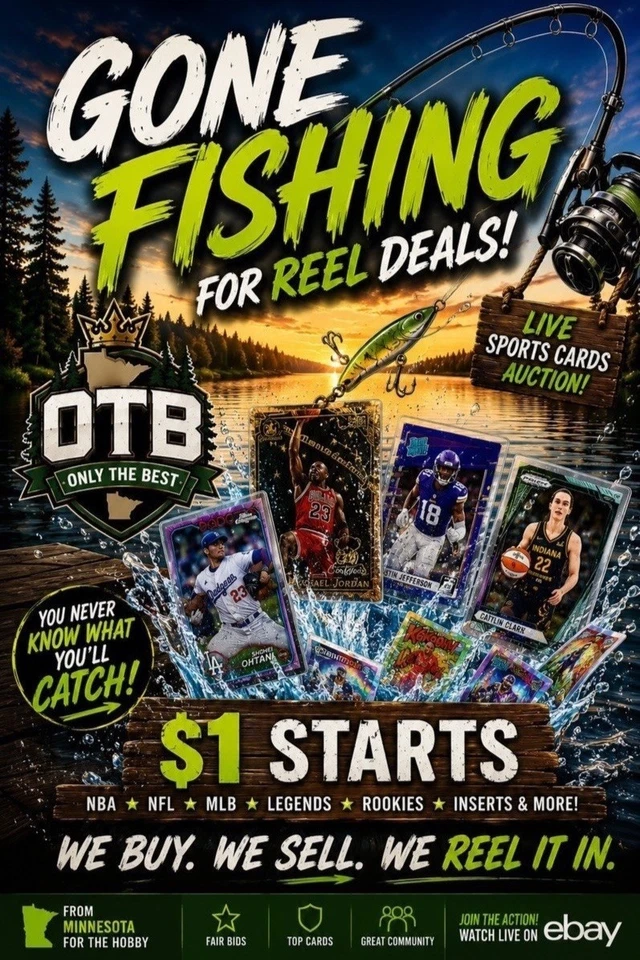 🎣 CATCH ‘EM ALL• Reel In the Rookies • Chase the Legends • $1 Starts