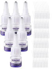 6 Pack 3ml Veterinary Surgical Skin Glue with 60 Applicators