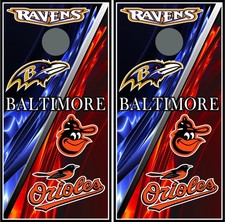 orioles  ravens 195 cornhole board vinyl wraps