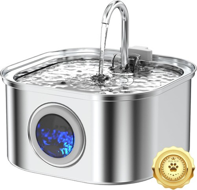 #ad Stainless Steel Cat Water Fountain 3.2L Pet Drinking Fountain Dispenser for Cats $22.99