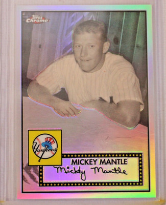 2007 Topps Chrome Mickey Mantle Story Refractor MMS10 Yankees HOF NM #443/500