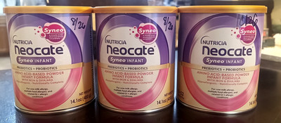 3 New Nutricia Syneo Infant Formula Amino Acid Based 14.1oz Case Exp 8/2026+