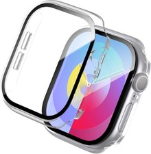 2 Pack Case with Built in Tempered Glass Screen Protector for Apple Watch 44mm