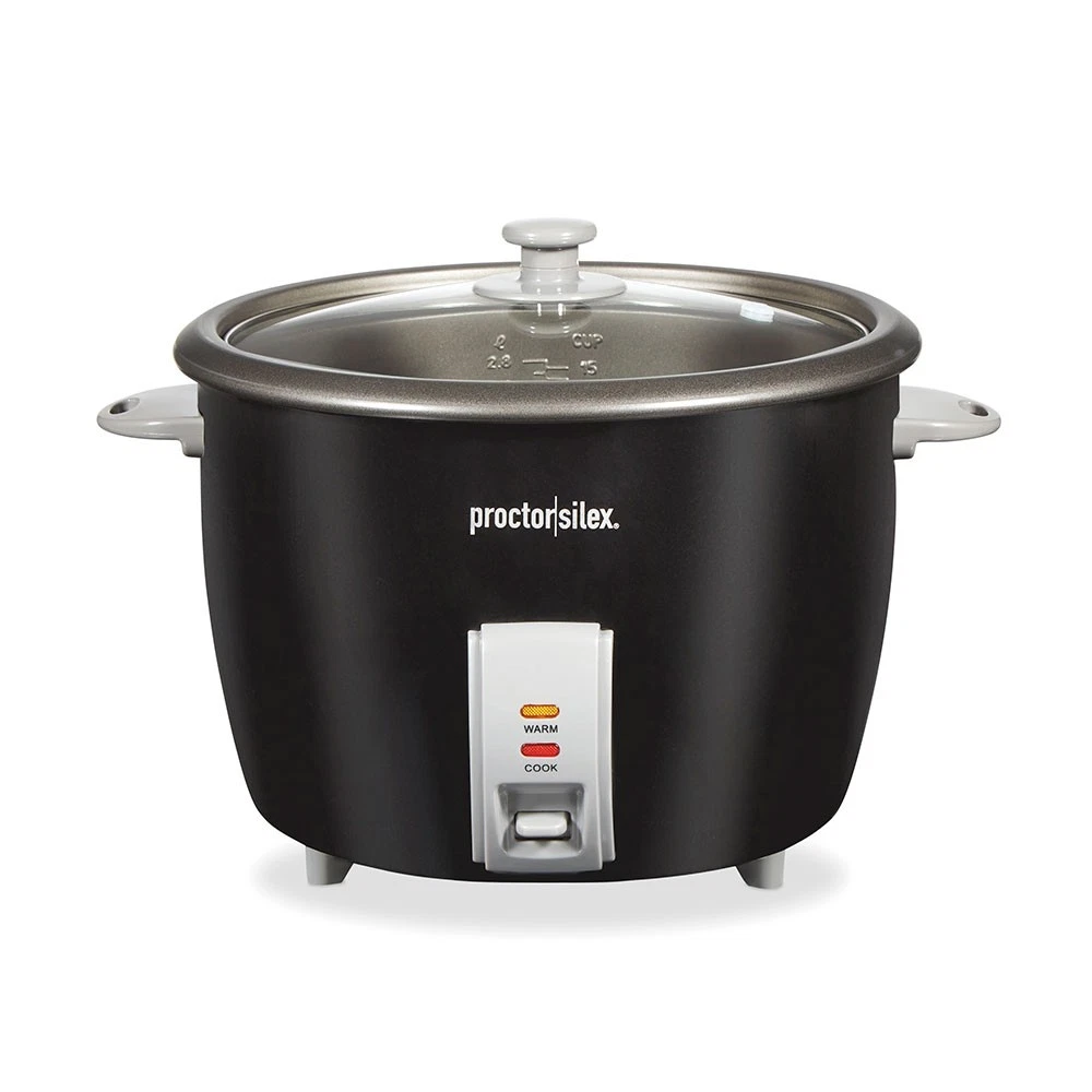 Proctor Silex 30 Cup Matte Black 1000W Rice Cooker & Food Steamer 37555
