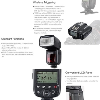 Godox V850II Camera Flash Speedlight With 2000mAh Battery For D SIOW