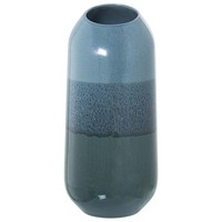 Tischvase Aus Keramik, Dreifarbig, Blau, 17 X 37 Cm