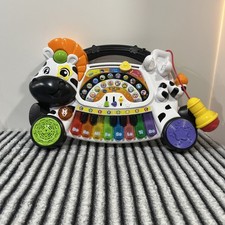 VTech Zoo Jamz Piano Zebra 4-In-1 Light-Up Instrument W/ Microphone Musical Toy