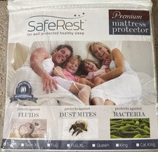 SafeRest Premium Hypoallergenic Mattress Protector Waterproof Vinyl Free - Twin