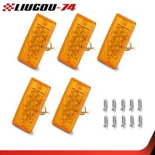 5PCS Rectangle Cab Light Fit For Amber Top Truck Roof Running Marker Light
