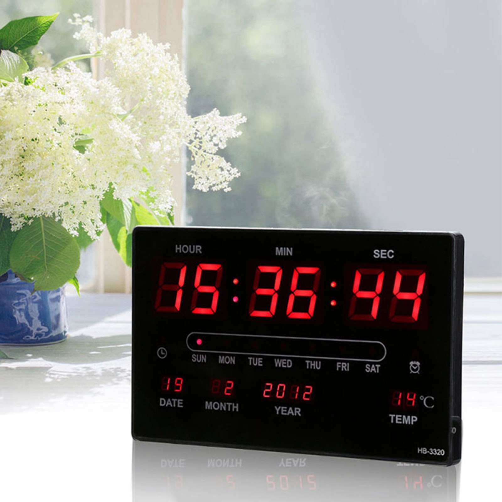 Electronic Digital LED Calendar Clock Time Temperature Display KRI✈️