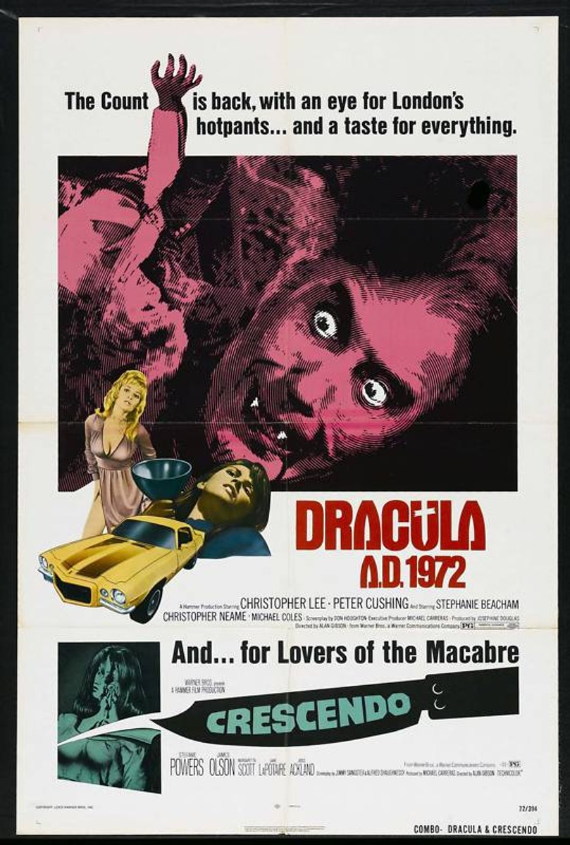 Dracula A.D. 1972 映画ポスター DRACULA A.D. 1972 poster CHRISTOPHER LEE/CAROLINE MUNRO original