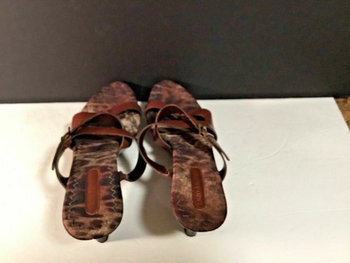 Enzo Angiolini Womens Sz 9 M 3.5 Heels Shoes Wedge Slide Sandals - Picture 3 of 7
