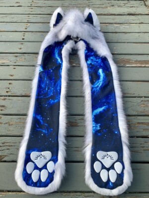 SpiritHoods RARE SAMPLE Husky Galaxy Faux Fur Hood Hat  (1 of only 10 made)