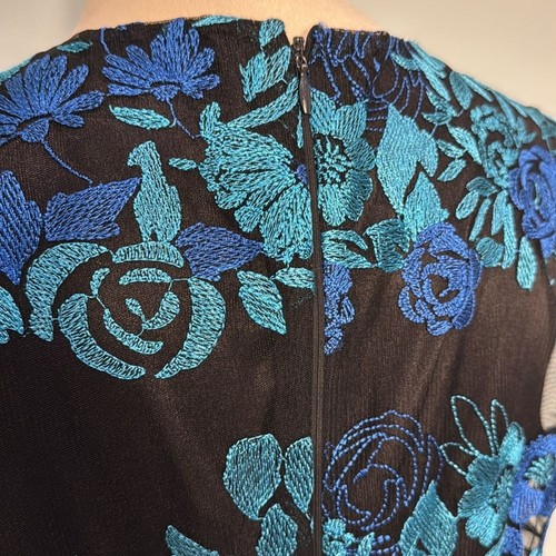 Tahari Floral lace Sleeveless swing Dress Size 8 - Picture 5 of 8