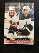 22-23 UD Series 2 Hockey Canvas Checklist Young Guns C240 Sanderson/Guenther