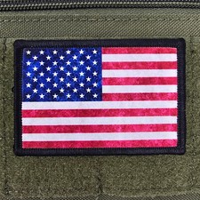 USA Flag Patch Moral Tactical Military Army America Hook  Loop 3x2