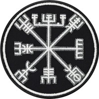 Vikings Runen Vegvisir AufnäHer/AufbüGler Wikinger Patch Zum AnnäHen 80X80Mm
