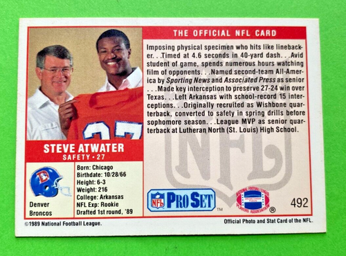1989 NFL Pro Set. Pick what you need to complete your set. - Picture 389 of 401
