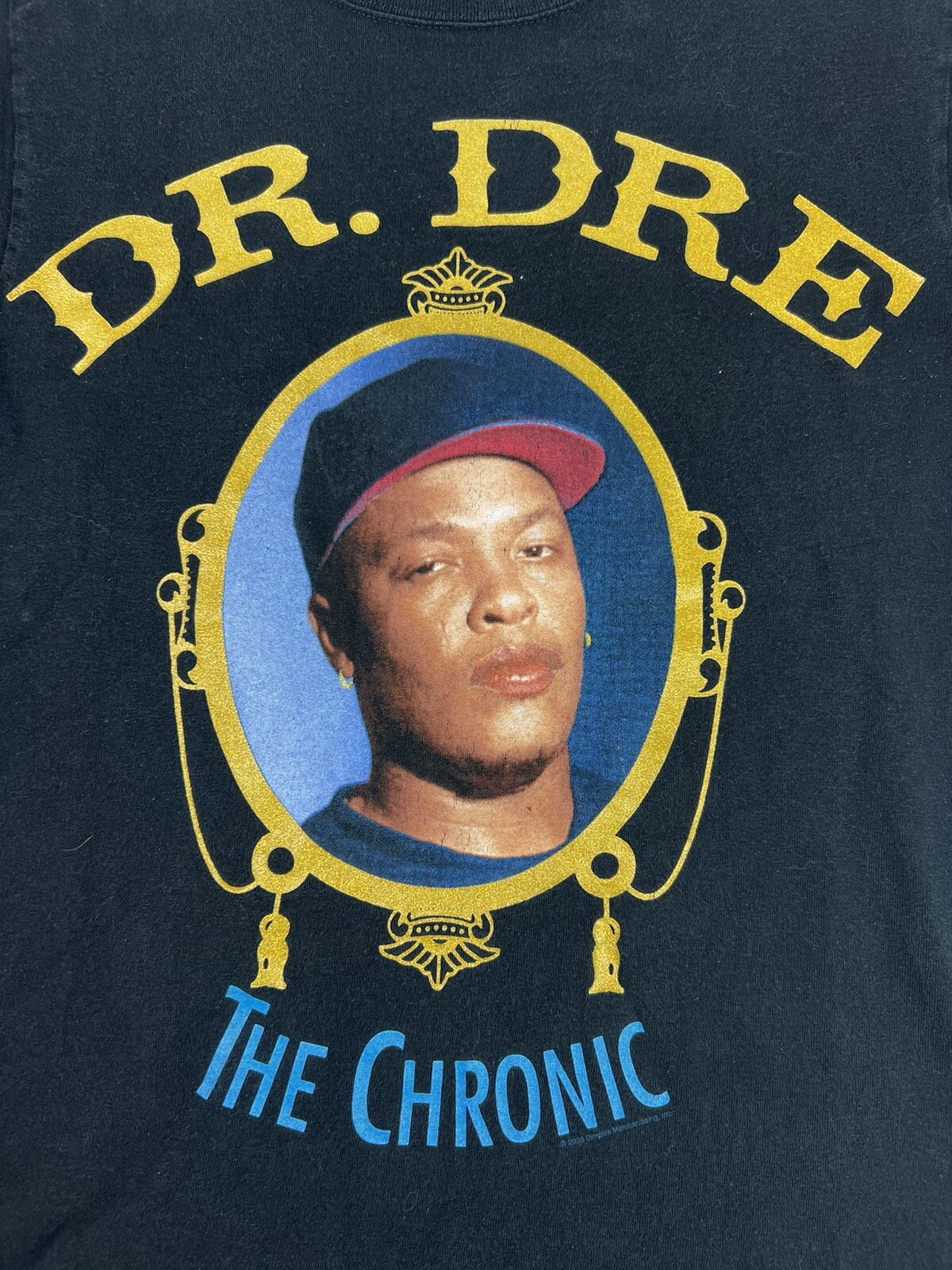 FILA Maglietta Vintage 2005 Dr. Dre The Chronic Rap S Nera Hip Hop Death Row Records